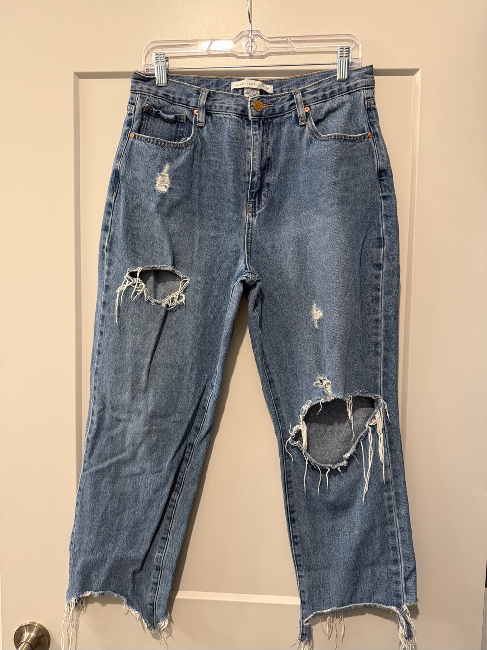 Altar'd State Medium Blue Distressed Boyfriend Jeans